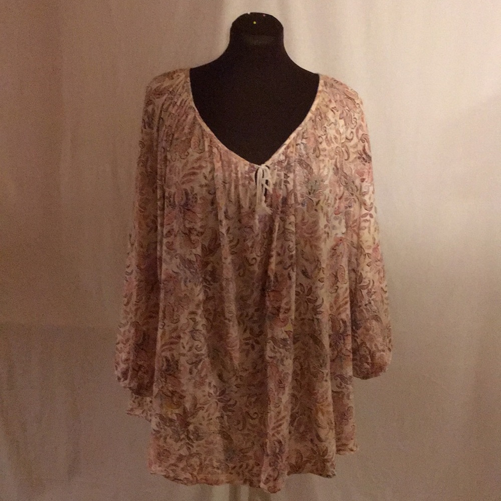LRL by Ralph Lauren  Cotton blouson top size 3x
